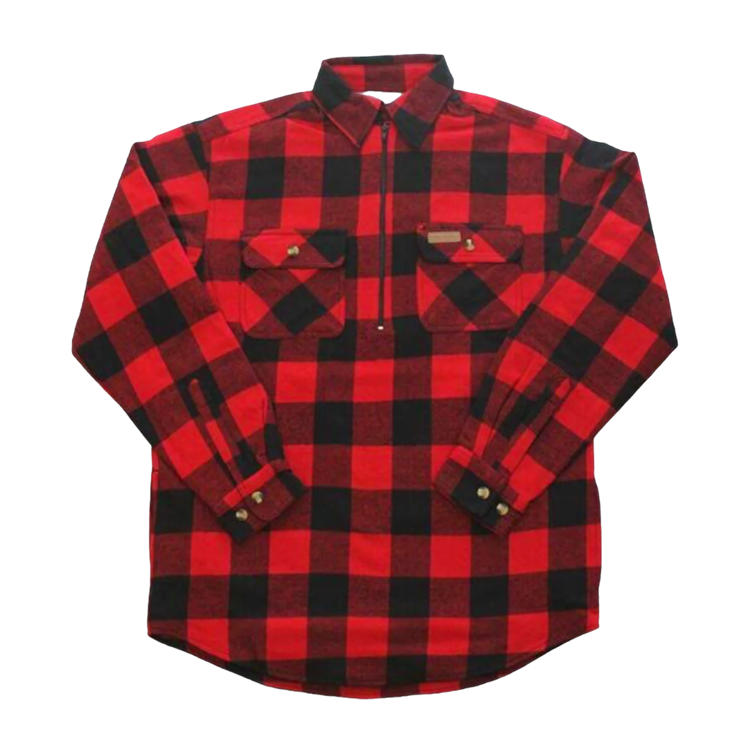 Hickory Shirt Co. Buffalo Flannel 1/4 zip - Red – The shop