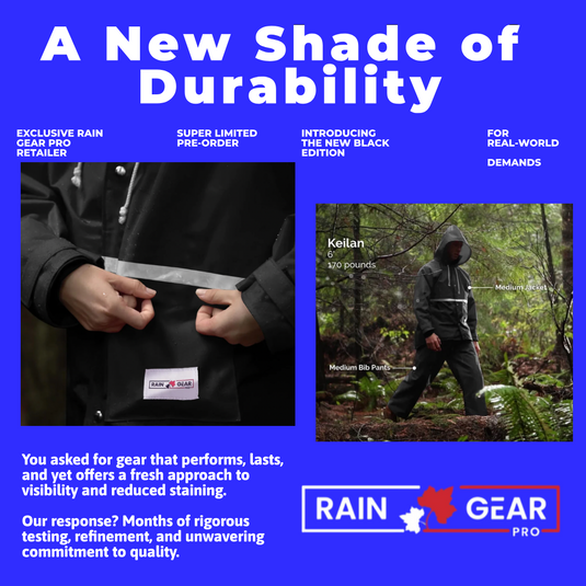 The Black Edition Unlined Waterproof Rain Jacket