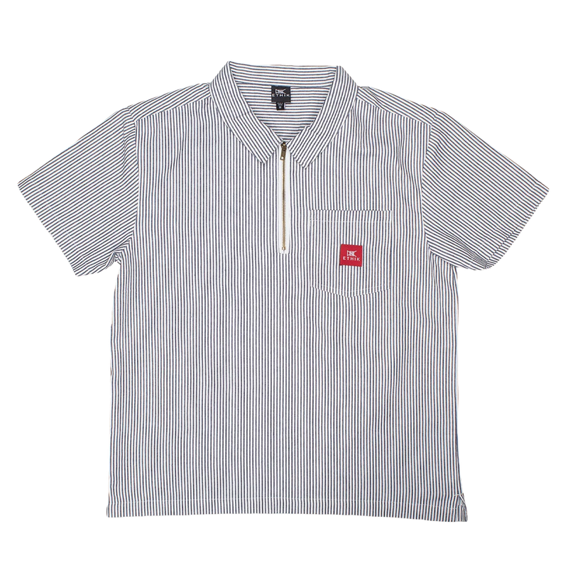 Load image into Gallery viewer, Hickory Stripe Quarter Zip Shirt
