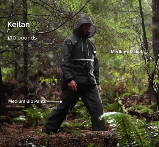 Black waterproof rain jacket shop