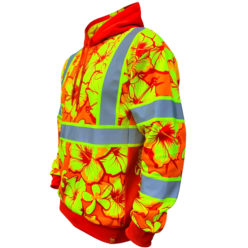 Load image into Gallery viewer, Tropic Heat Orange Class 3 Hi-Vis Hoodie
