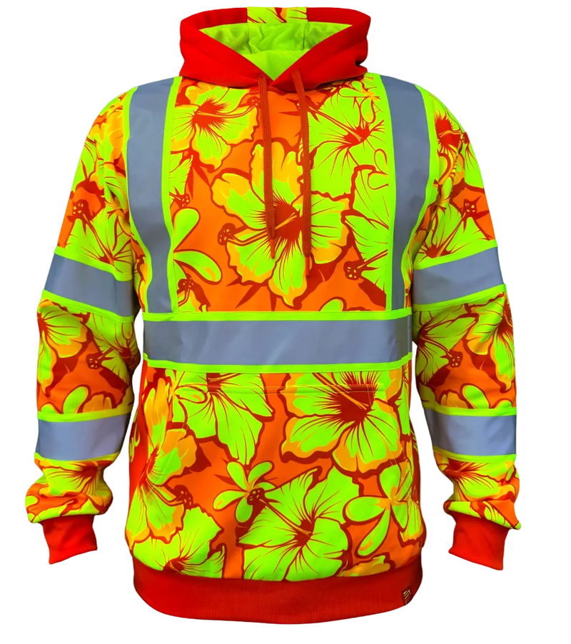 Load image into Gallery viewer, Tropic Heat Orange Class 3 Hi-Vis Hoodie
