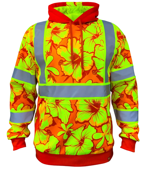 Tropic Heat Orange Class 3 Hi-Vis Hoodie