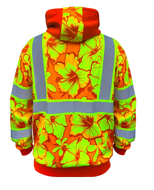 Tropic Heat Orange Class 3 Hi-Vis Hoodie