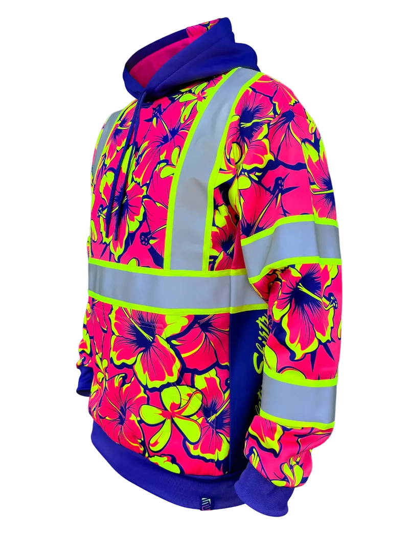 Load image into Gallery viewer, Tropic Heat Pink Class 3 Hi-Vis Hoodie
