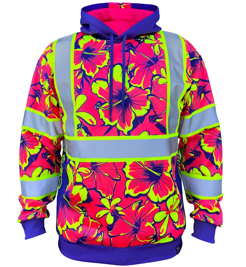 Load image into Gallery viewer, Tropic Heat Pink Class 3 Hi-Vis Hoodie
