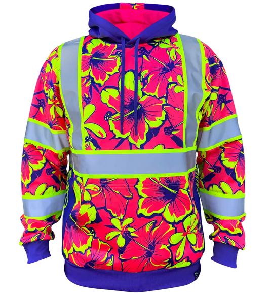 Tropic Heat Pink Class 3 Hi-Vis Hoodie
