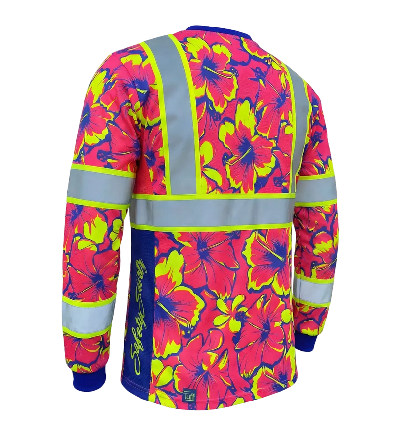 Load image into Gallery viewer, Tropic Heat Pink Enhanced Visibility Long Sleeve

