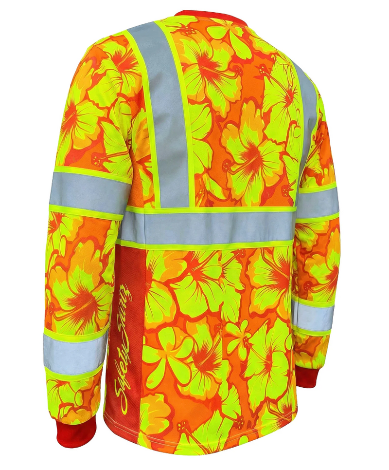 Load image into Gallery viewer, Tropic Heat Orange Enhanced Visibility Long Sleeve
