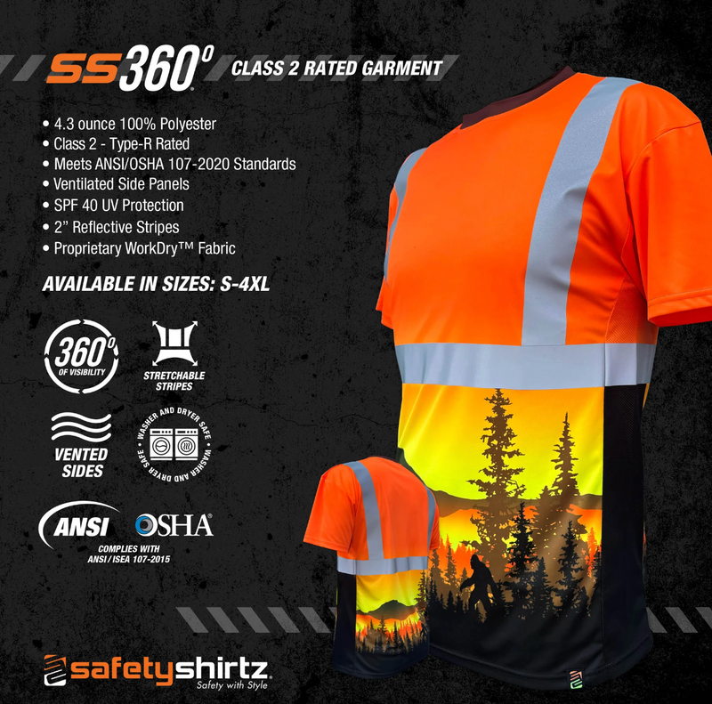Load image into Gallery viewer, Wildland Sasquatch - Orange - Class 2 Hi-Vis Shirt
