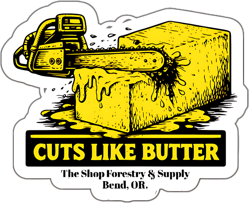 Load image into Gallery viewer, Cuts Like Butter Sticker
