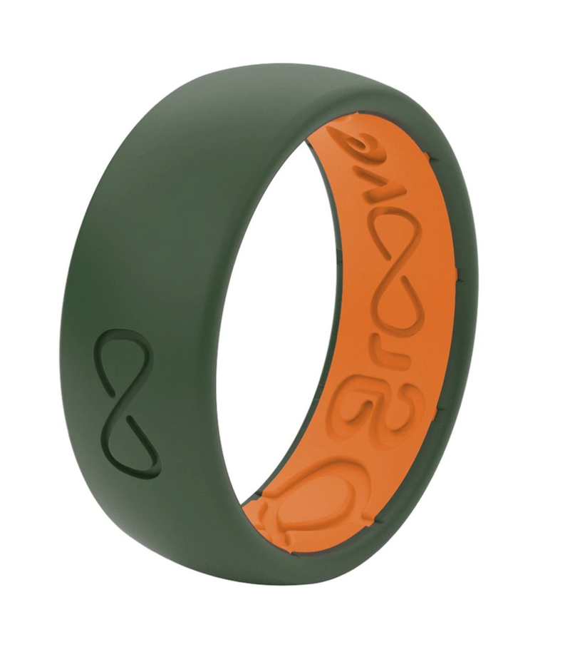 Load image into Gallery viewer, Groove Ring® Solid Moss Green Ring
