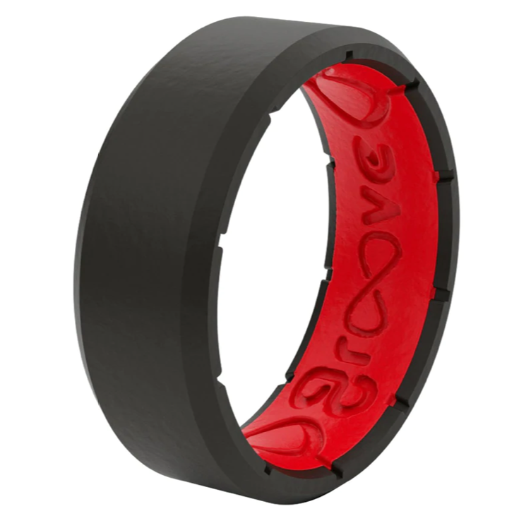 Load image into Gallery viewer, Groove Ring® Edge Black / Red Ring
