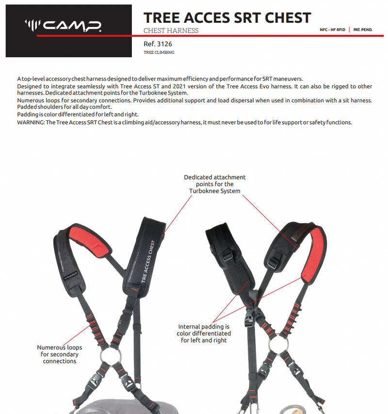 Load image into Gallery viewer, CAMP Tree Access SRT Chest Harness
