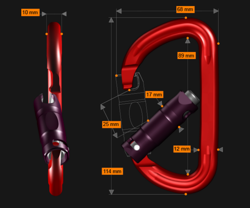 Load image into Gallery viewer, rockD Up-Lock Carabiner
